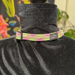 Pet Collar: 5280DOG Standard Collar, Pink & Green Plaid